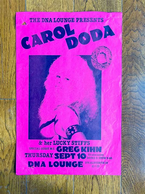 Carol Doda Flyer – Dark Entries Records