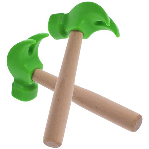 2 Pcs Children's Toy Hammer Toys Simulation Wood Hammer Children Hammer ...