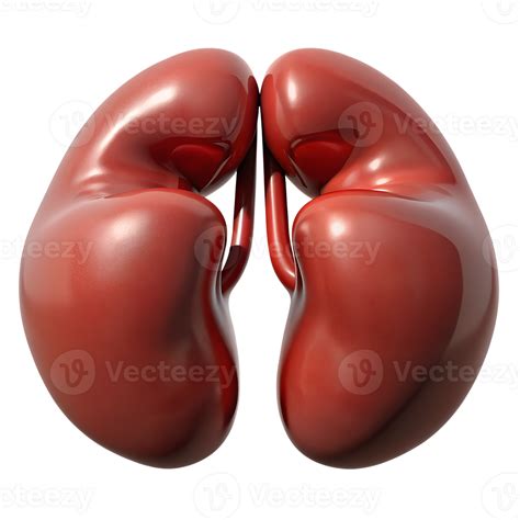 Realistic 3D rendering of human kidneys. Perfect for medical