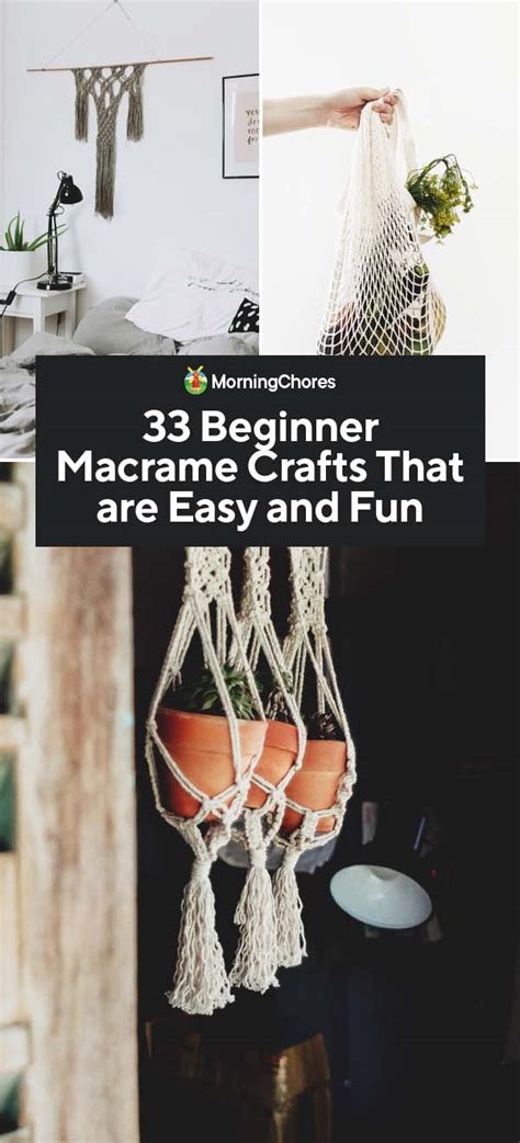 beginner diy macrame craft project ideas   easy  fun