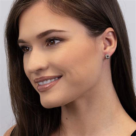 18ct White Gold Knot Earrings | Buy Online | Free Insured UK Delivery
