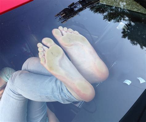 Girl's feet on car windshield by iNsSaNiiTy on DeviantArt