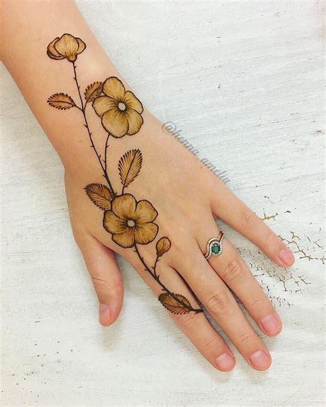 henna flower designs  hands