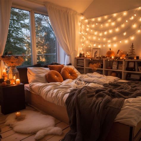 Fall aesthetic bedroom | Deco chambre a coucher, Chambre à coucher cosy ...