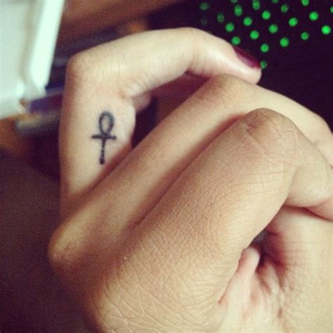 Elegant Ankh Tattoo for a Subtle Statement