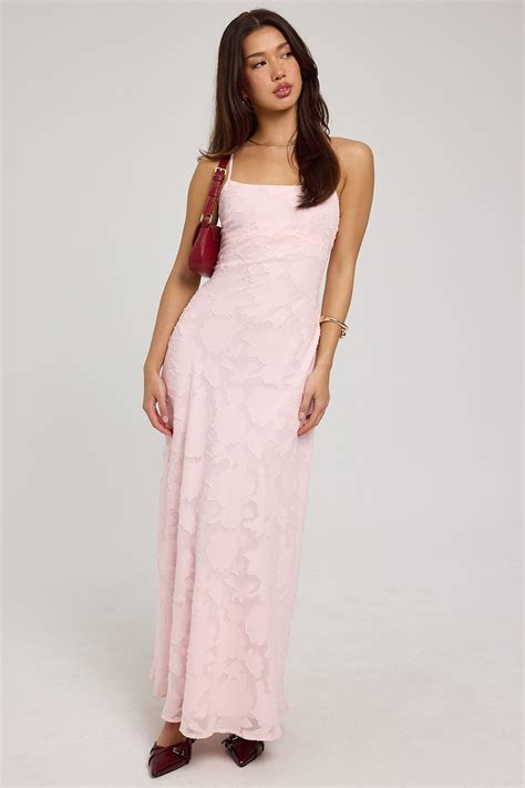 maxi dresses light pink