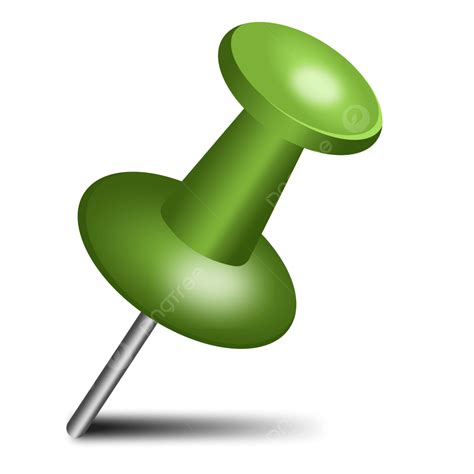 Green Push Pin Clip Art