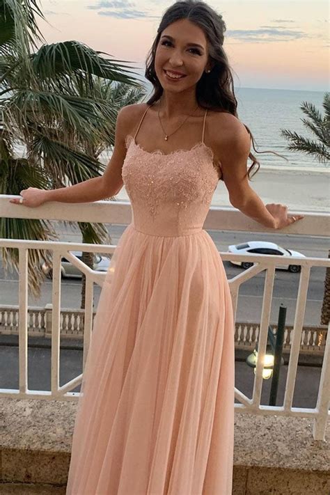 peach colored prom dresses