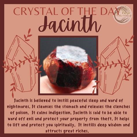 Jacinth Crystal Meaning | Crystals, Crystal healing stones, Crystals ...