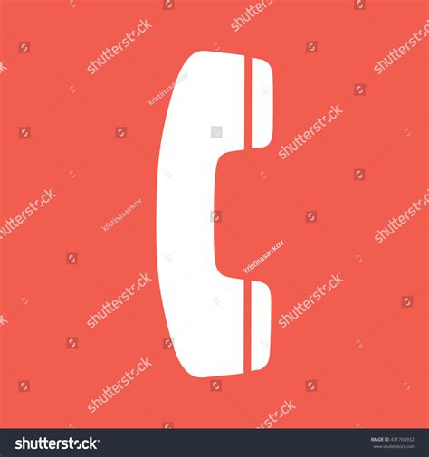 White Phone Icon Vector Stock Vector (Royalty Free) 431768932