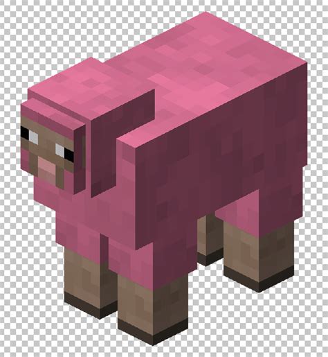 Ovelha Rosa Do Minecraft - Pink Minecraft Sheep PNG Image | High-Quality Transparent Background