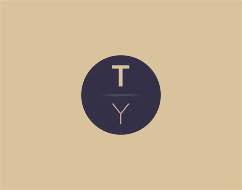 ty letter modern elegant logo design vector images  vector art