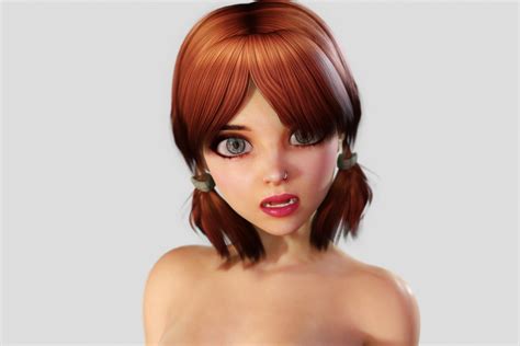 Toon Girl Hentai Redhead - 3D Model by sophia3d