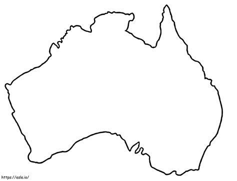 australia map coloring pages kids continents outline blank drawing