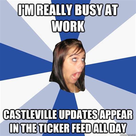 I'm really busy at work Castleville updates appear in the ticker feed ...