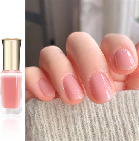 Nude Pink Nail Polish, Jelly Pink Nail Varnish, Chip Resistant & Water