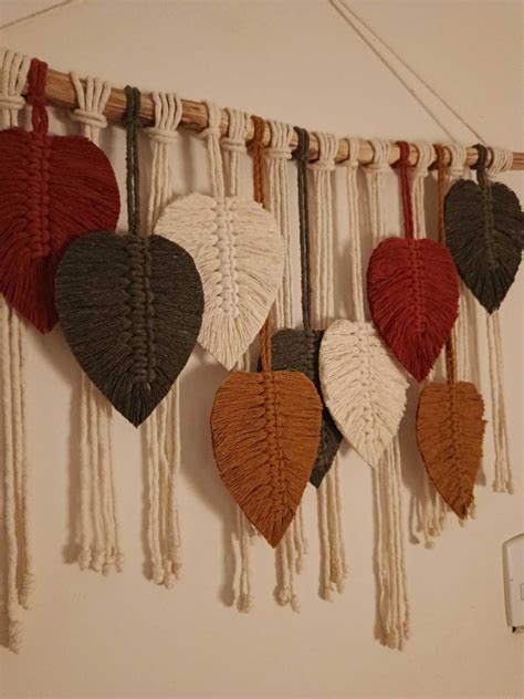 Painel De Folhas Macramê - Painel de Folhas Macrame | Elo7 Produtos Especiais