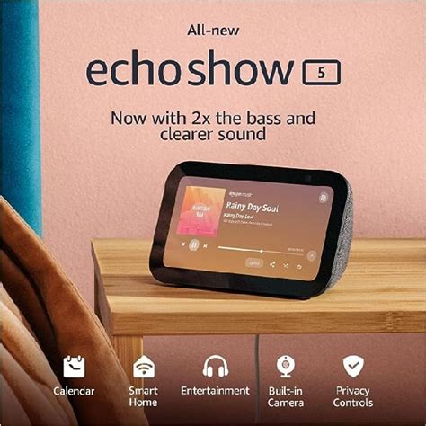 All-New Echo Show 5 (3rd Gen) 2023 Release - Charcoal - VTENH