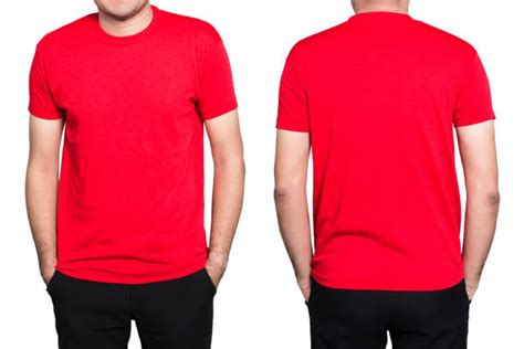 Blank Plain Red T Shirt Front And Back