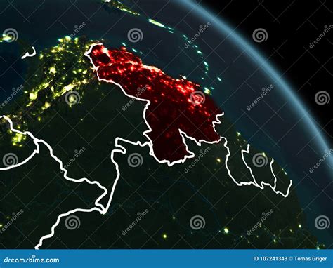 venezuela  red  night stock illustration illustration  globe