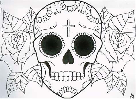 Caveira Mexicana Colorir - Caveira Mexicana: +60 desenhos para imprimir e colorir - Artesanato ...