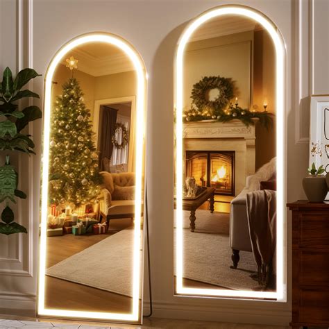Snapklik.com : Antok LED Arched Full Length Mirror, 64 X 21 Lighted