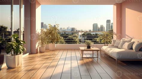 Modern bright luxury apartment balcony, Generative AI 30761042 Stock