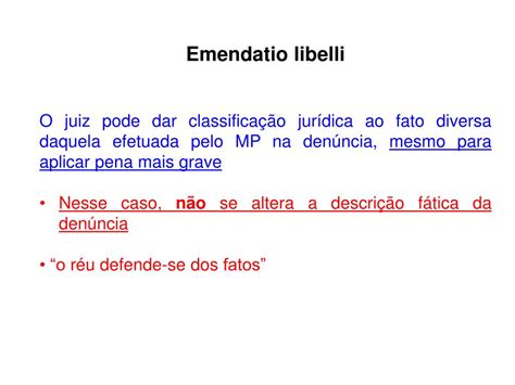 Emendatio E Mutatio Libelli - PPT - Emendatio libelli e Mutatio Libelli – arts . 383 e 384 do CPP ...