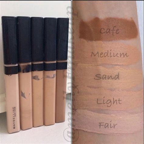 maybelline fit  concealer color chart
