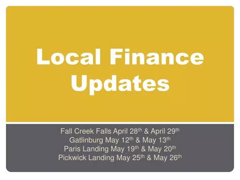 local finance updates powerpoint    id