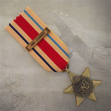 AFRICA STAR MEDAL WITH 8TH ARMY CLASP | ANTIQUE TONE | WWII | WORLD WAR ...
