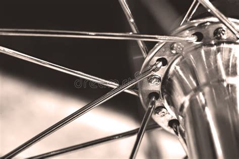 Bicycle Front Wheel with Spokes Stock Photo - Image of closeup, metal ...