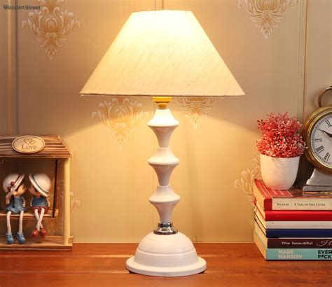 Buy Fabric and White Metal Contemporary Table Lamp (Gold) at 63% OFF ...