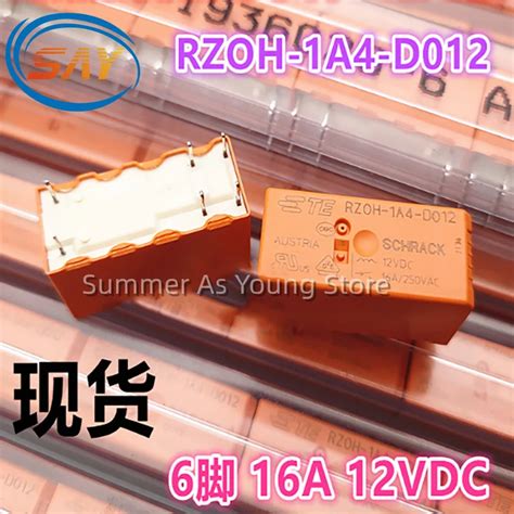 100-Original-New-TE-TYCO-SCHRACK-RZ0H-1A4-D012-RZOH-1A4-D012-6PINS-16A ...