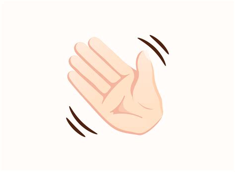 Waving Hand icon. Hand gesture emoji vector illustration. 23546566 ...