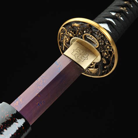 Katana Japonais | Acier De Damas D'épée De Katana Japonais Fait à La