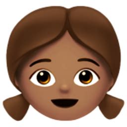 Girl: Medium Skin Tone Emoji (U+1F467, U+1F3FD)