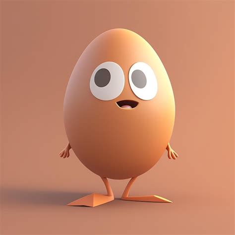 Premium AI Image | A cartoon egg with eyes and a sticker on it