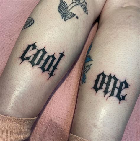 Love Pain Ambigram Tattoos