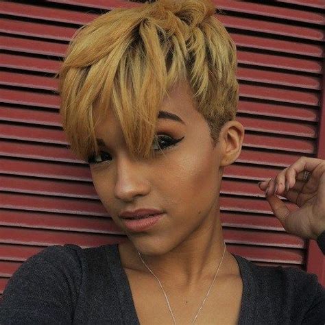 Blonde Pixie For Black Women Trendy Haircut, Short Pixie Haircuts ...