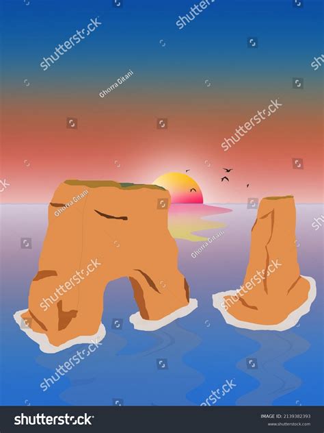 raouche rock beirut lebanon stock illustration  shutterstock