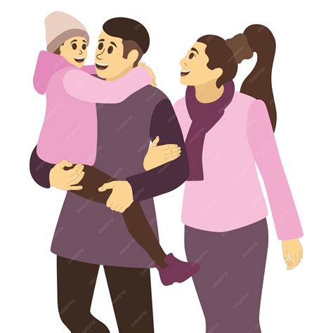 Premium Vector | Mom dad daughter on a white background. daughter in
