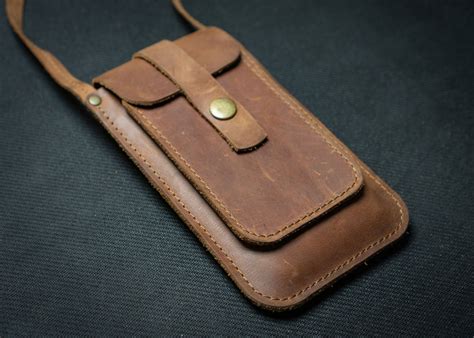 Designer leather phone bag