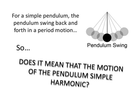 Is pendulum shm?