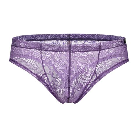 2021 How Ray Mens Lace Panties Men Sexy Underwear Transparent Thong