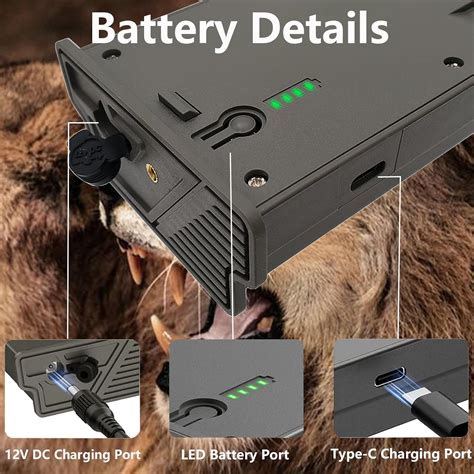 gen  rechargeable lipo lithium battery pack trail hunting