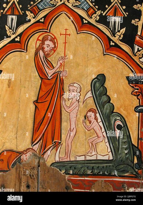 christ  limbo   unknown medieval artist stock photo alamy