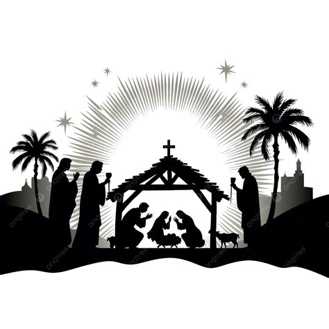 Descarga De Patrones De Silueta De Natividad