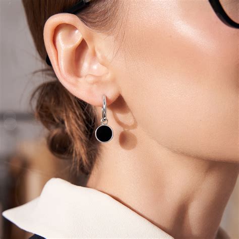 Серьги с ониксом CHANGES Round | Интернет магазин ювелирных украшений ...