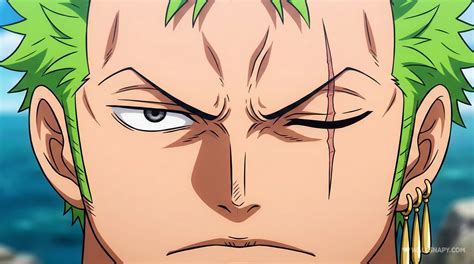 Roronoa zoro the swordsman face zoom one piece animated 4k wallpaper